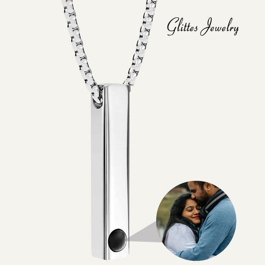 Personalized Photo Bar Necklace