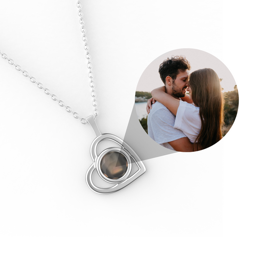 Heart Photo Necklace Personalized